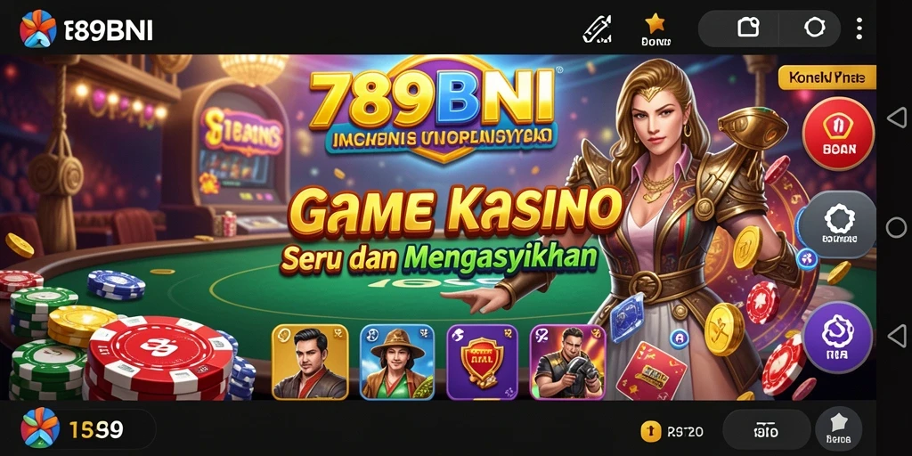 Screenshot utama 789BNI menampilkan gameplay Kasino yang mendebarkan.