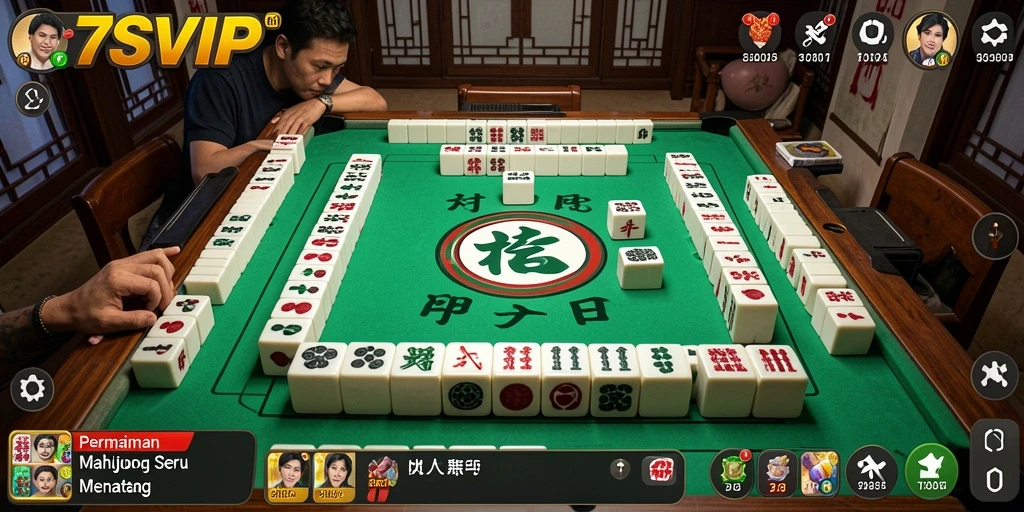 Screenshot gameplay 7SVIP dengan desain Mahjong yang menarik.