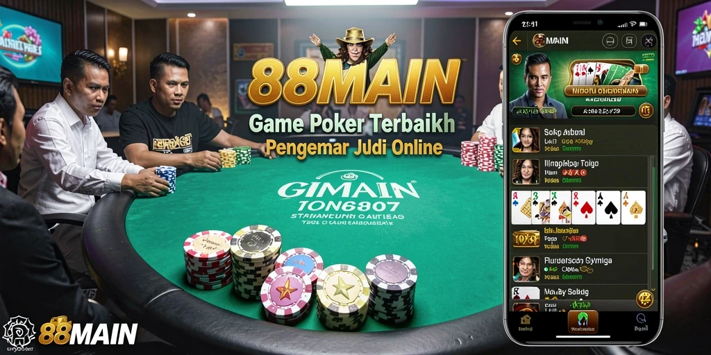 Tampilan gameplay Poker yang seru di 88MAIN.