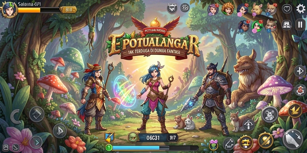 Tampilan gameplay seru dari 8II dalam aksi petualangan mendebarkan.
