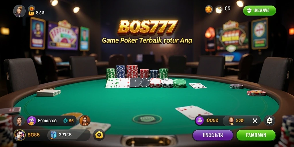 Tangkapan layar gameplay poker yang mendebarkan di BOS777.