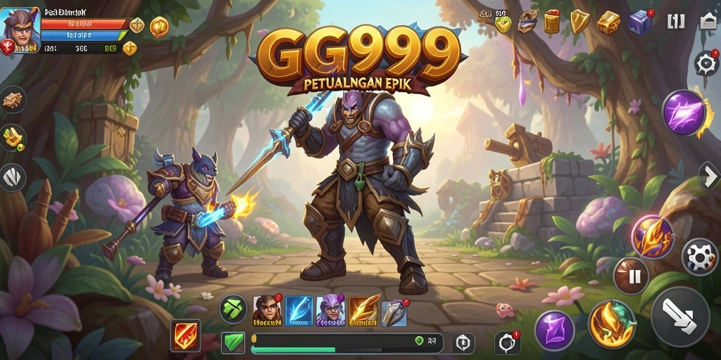 Tampilan grafik indah dari gameplay RPG GG999.