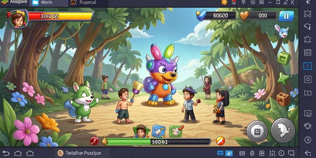 Tampilan menarik dari gameplay H03 yang menantang permainan puzzle.