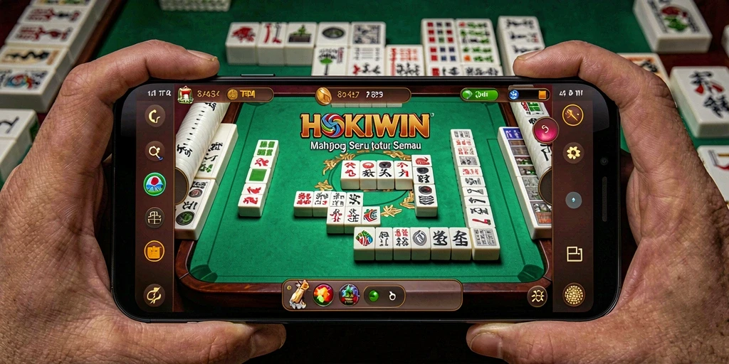 Screenshot HOKIWIN menampilkan gameplay Mahjong yang menarik dan seru.