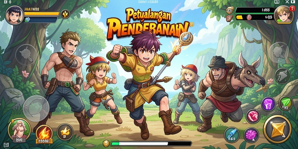 Tampilan gameplay menarik dari ID098 yang menunjukkan aksi seru karakter anime.