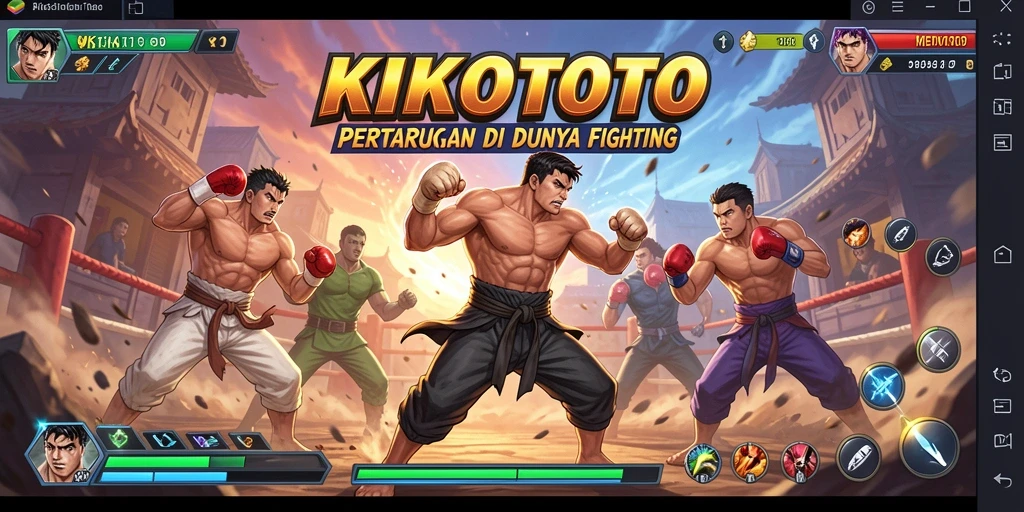 Tangkapan layar gameplay KIKOTOTO menampilkan aksi pertarungan mendebarkan.