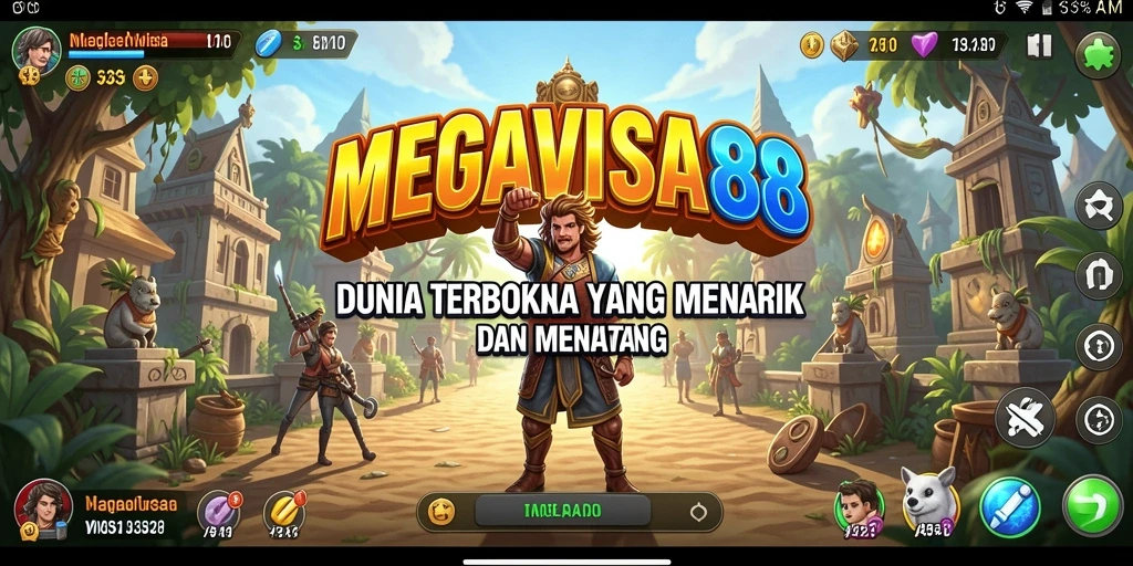 Gameplay MEGAVISA88 yang menampilkan eksplorasi dunia terbuka.