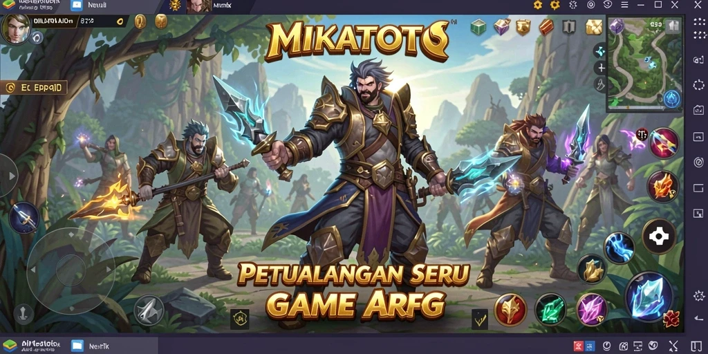 Tangkapan layar gameplay MIKATOTO yang menampilkan pertarungan seru.