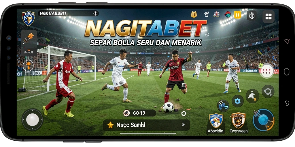 Tampilan aksi seru dalam permainan sepak bola NAGITABET.