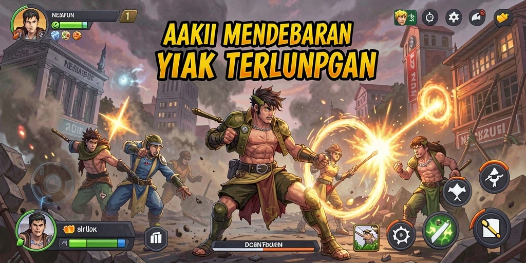 Tampilan seru gameplay NESIAFUN yang penuh aksi.