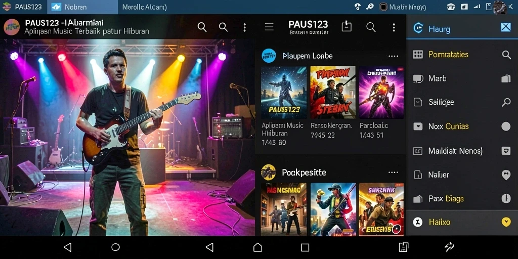 Tampilan menarik dari gameplay PAUS123 dengan fitur musik interaktif.