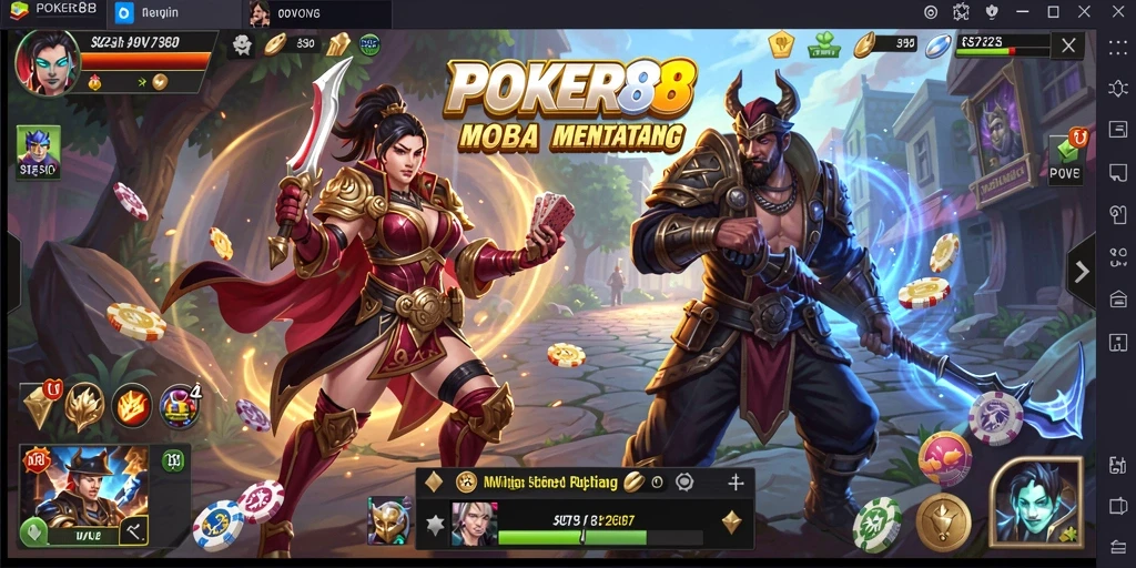 Tampilan gameplay POKER88 yang penuh aksi dan strategi tim.