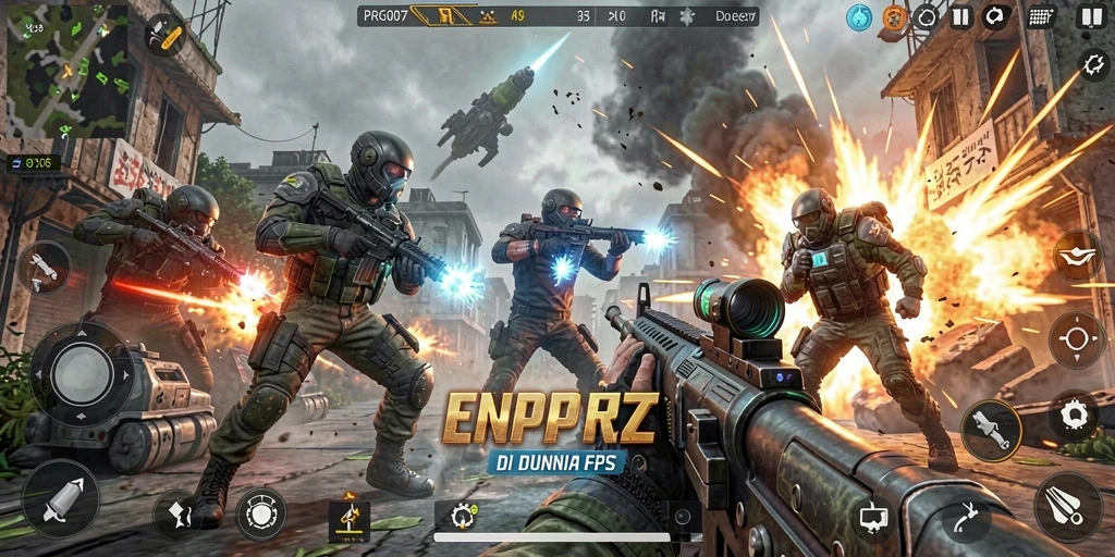 Screenshot menampilkan aksi intens dari permainan PRG007.