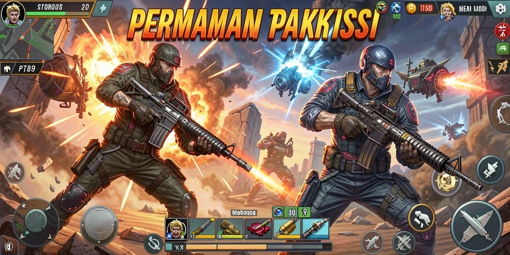 Tampilan gameplay PT89 yang mendebarkan dan penuh aksi.