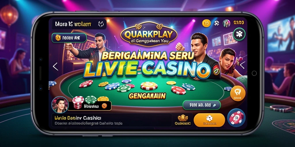 Tampilan menarik dari gameplay Live Casino di QUARKPLAY.