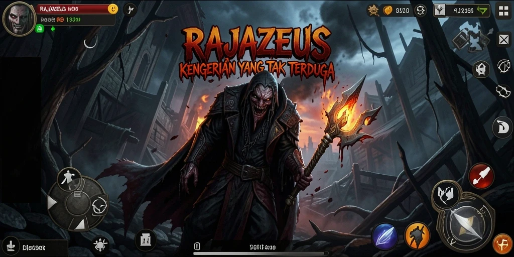 Screenshot menunjukkan aksi menegangkan di game horor RAJAZEUS.