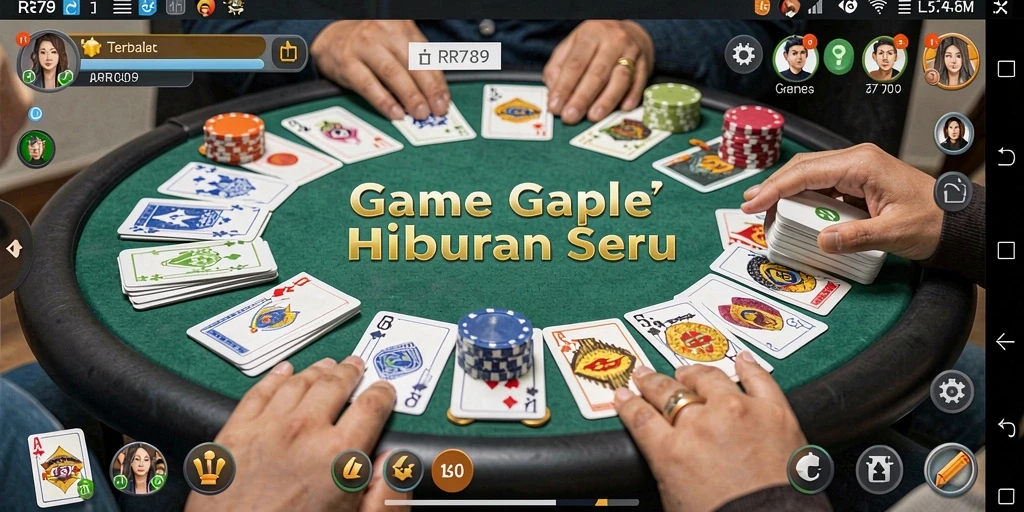 Screenshot gameplay RR789 yang menampilkan keseruan permainan Gaple.