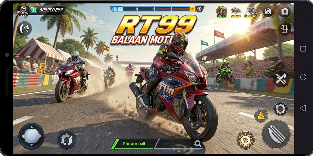 Tampilan gameplay balapan mendebarkan dari RT99.