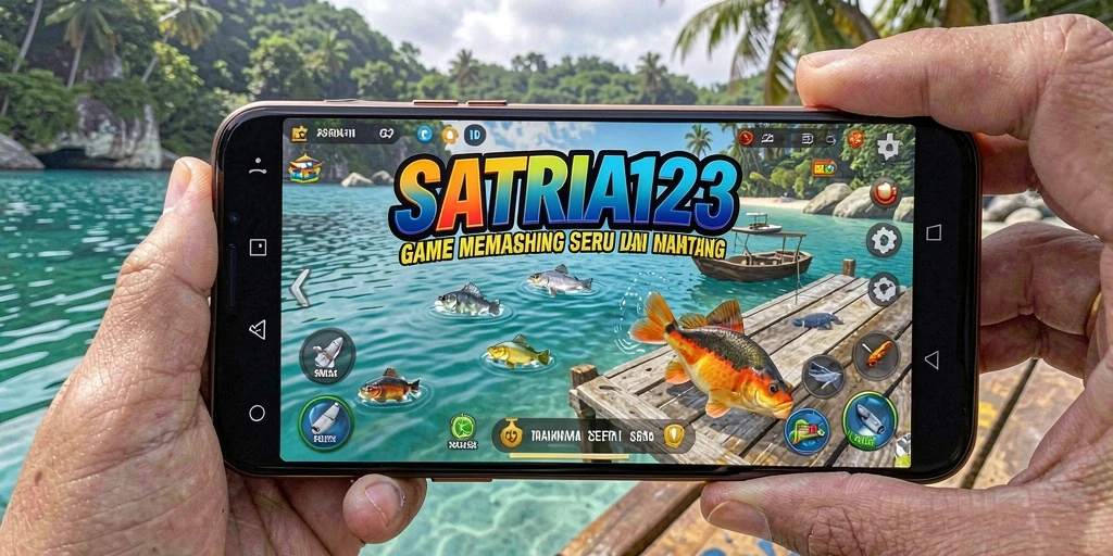 Gameplay seru SATRIA123 dengan berbagai lokasi memancing yang menawan.