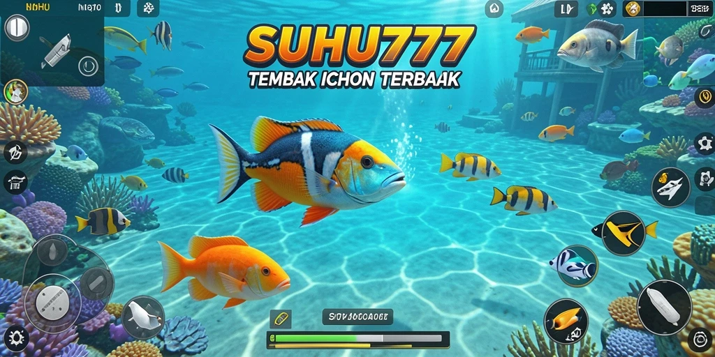 Tampilan gameplay menembak ikan yang seru dan menantang.
