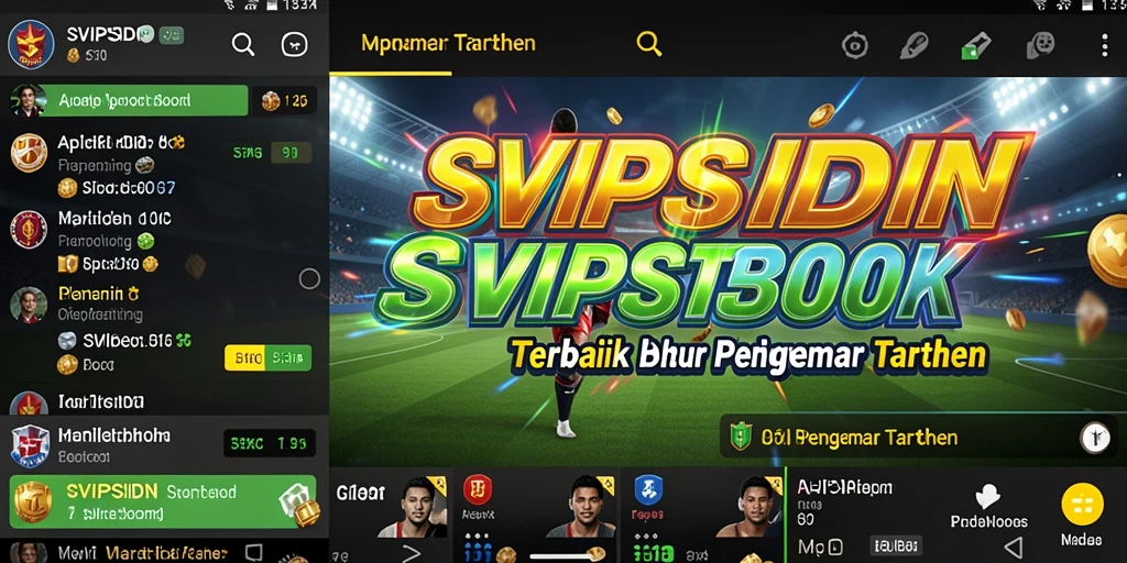 Screenshot gameplay SVIPSIDN menampilkan fitur taruhan olahraga yang menarik.