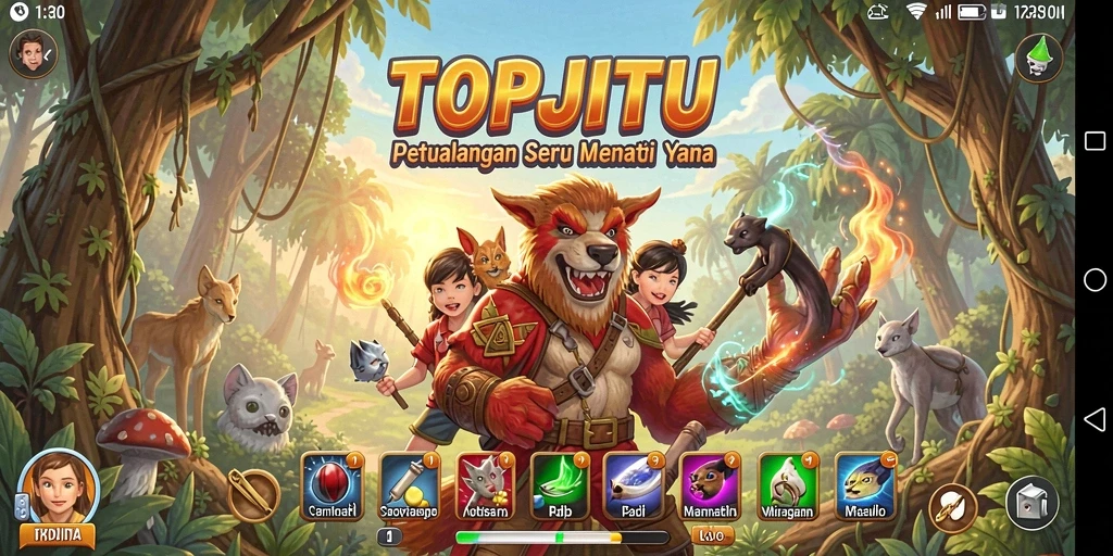 Tampilan gameplay <strong>TOPJITU</strong> yang menawan dan mendebarkan.