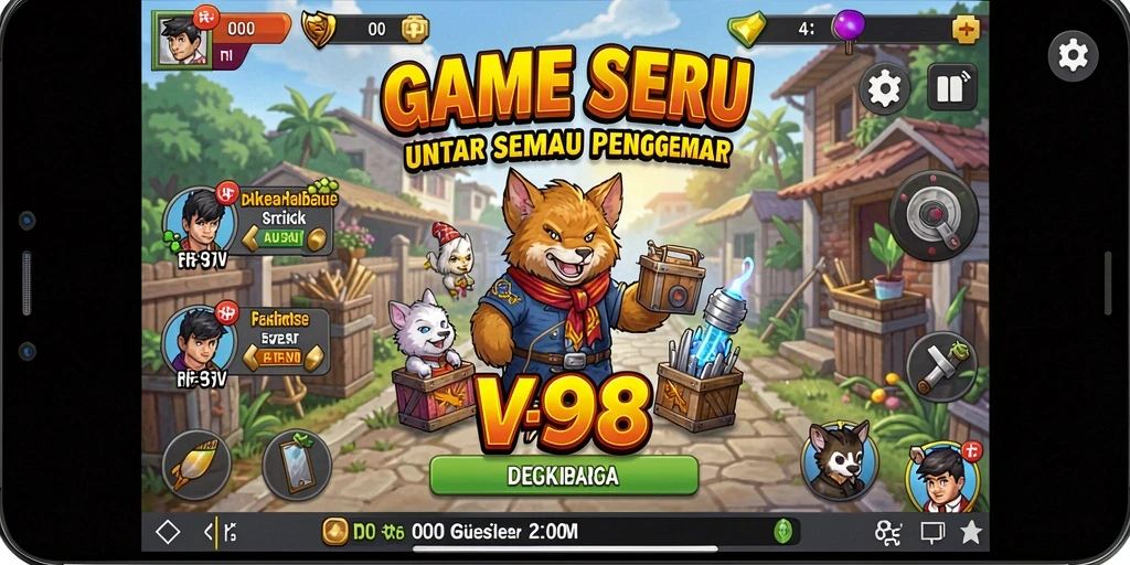 Screenshot V98 menampilkan gameplay khas Idle yang menawan.