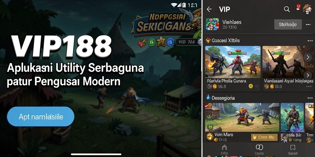 Tampilan antarmuka VIP188 yang modern dan fungsional.