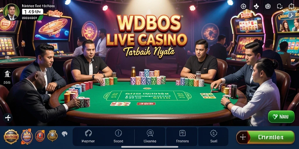 Tampilan gameplay WDBOS dengan dealer langsung yang profesional dan interaktif.