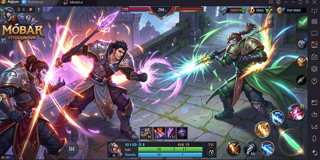 Tampilan seru gameplay ZK6 dalam pertarungan MOBA.